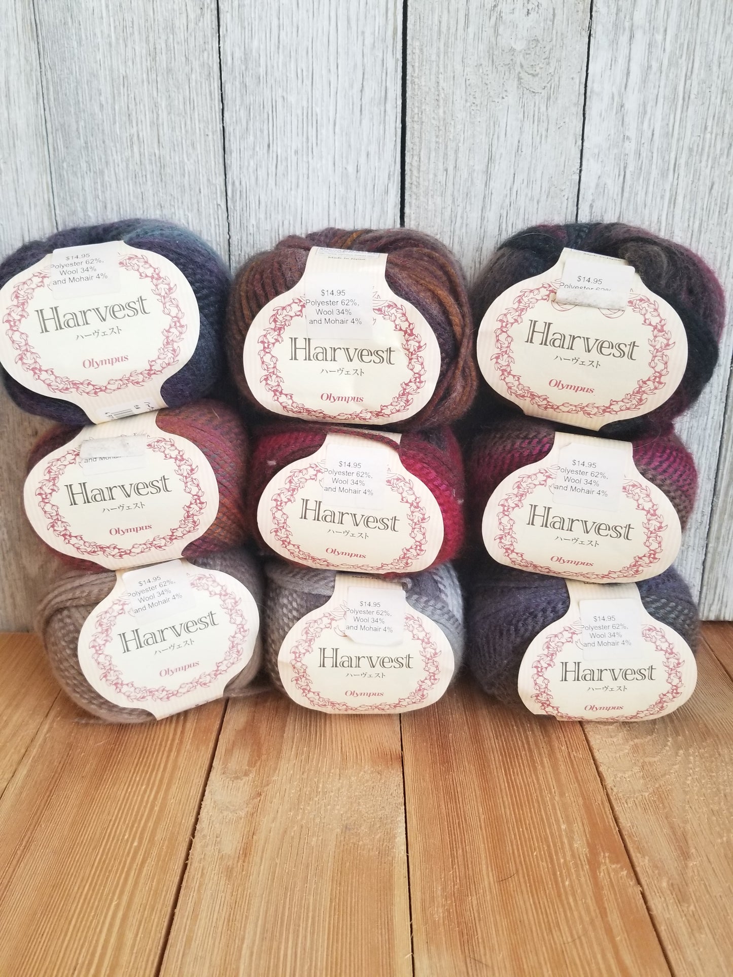 Olympus Harvest ハーヴェスト Polyester Wool Mohair Yarn 30g Pick Your Color