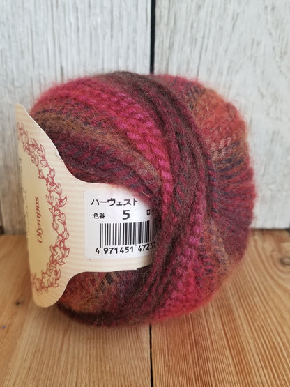 Olympus Harvest ハーヴェスト Polyester Wool Mohair Yarn 30g Pick Your Color