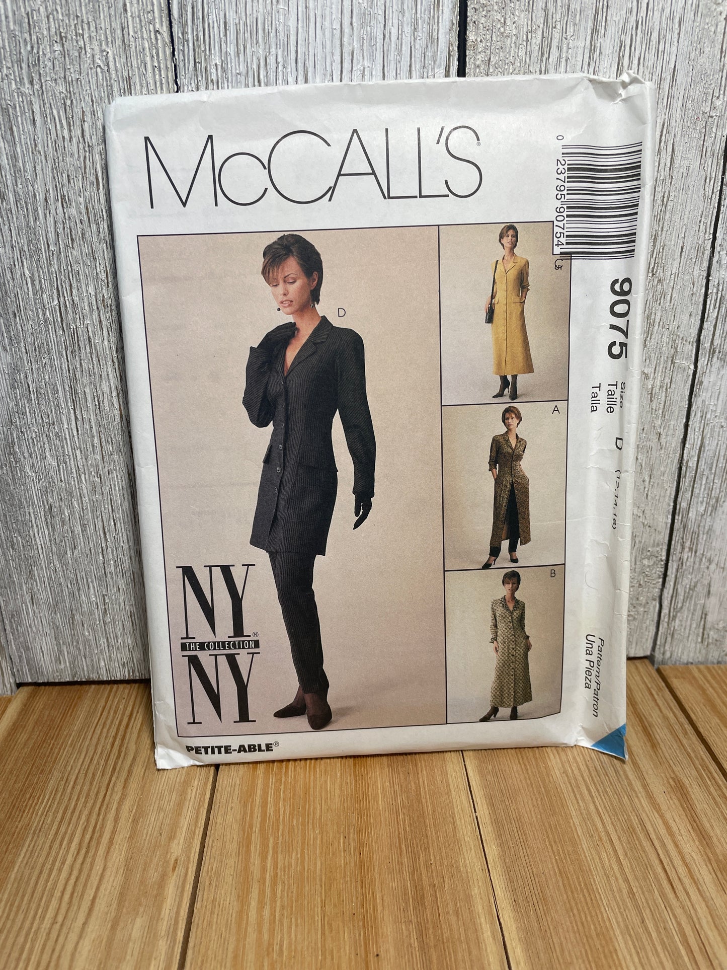 McCall's 9075 Misses Button Up Jacket Dress Pants Size 12-16 Uncut FF Sewing Pattern