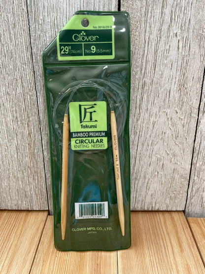 Clover Bamboo Circular Knitting Needles in Original Packaging (U Pick Size)