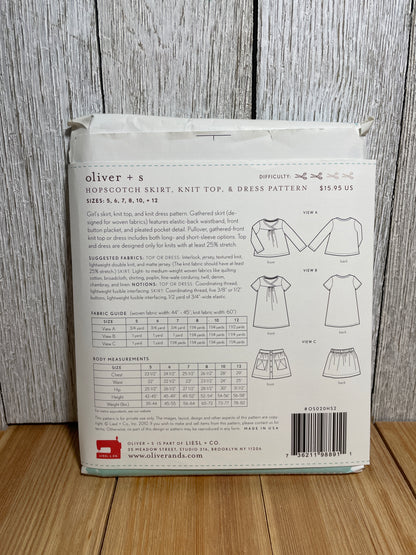 Oliver + S Girls Child Dress and Shorts Physical Pattern (U PIC Pattern) UNCUT FACTORY FOLDED Oliver and S