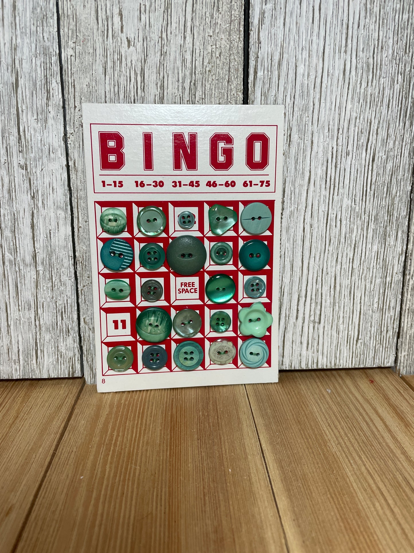 Vintage Button Lot on Bingo Card U PICK Antique Quirky Cute