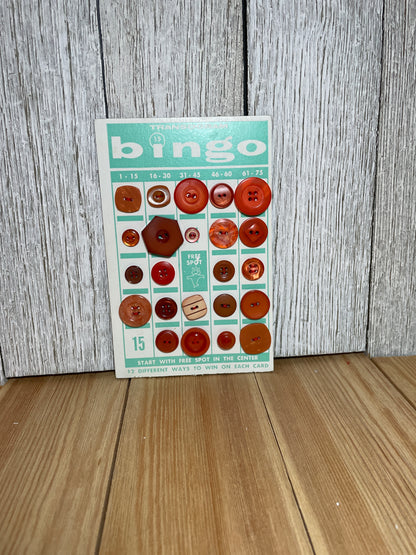 Vintage Button Lot on Bingo Card U PICK Antique Quirky Cute