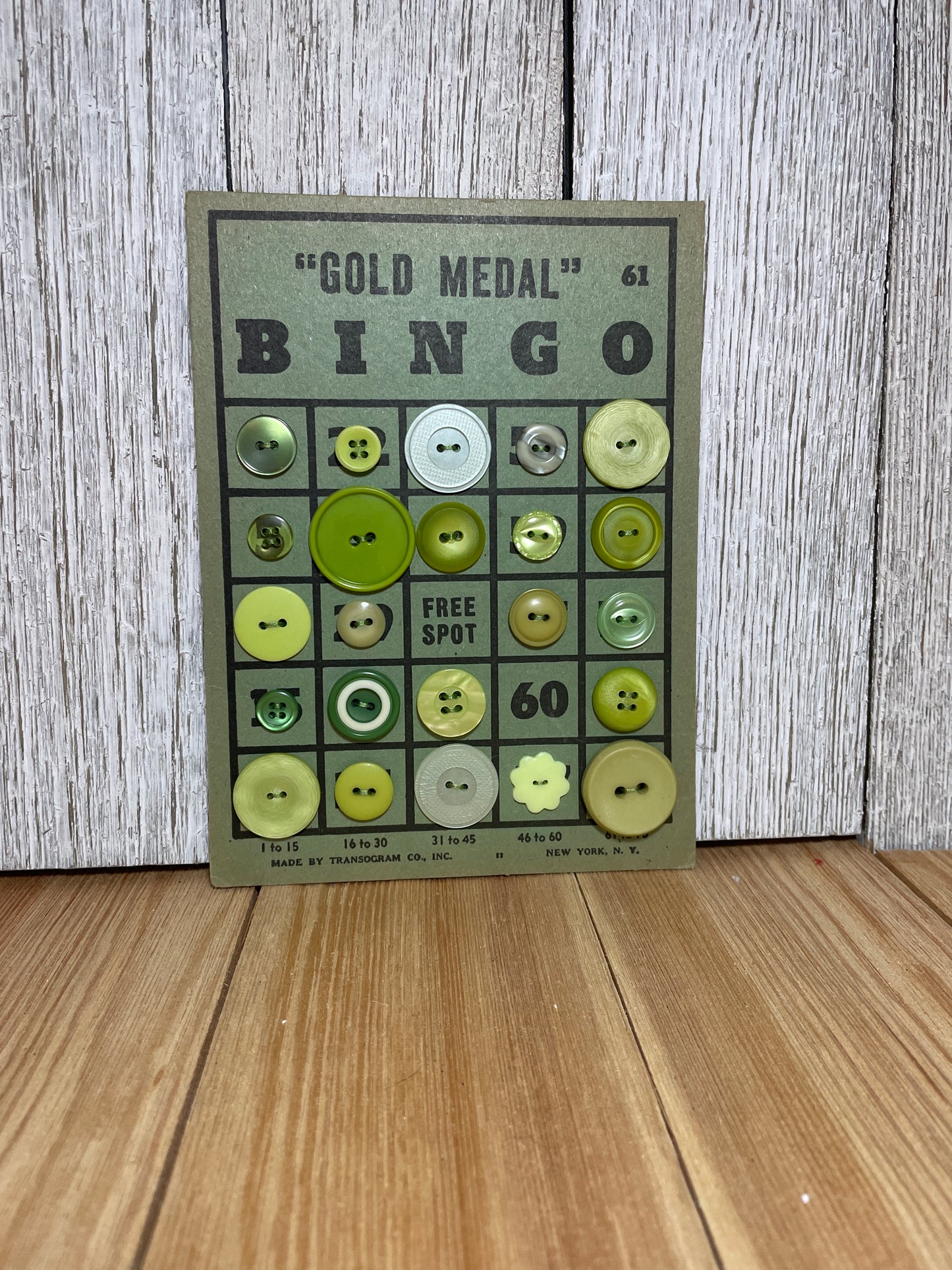 Vintage Button Lot on Bingo Card U PICK Antique Quirky Cute