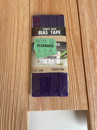 Vintage Single Fold Bias Tape Wright's Boiltex, J&P Coats, Talon, Warren (Pick Your Color)