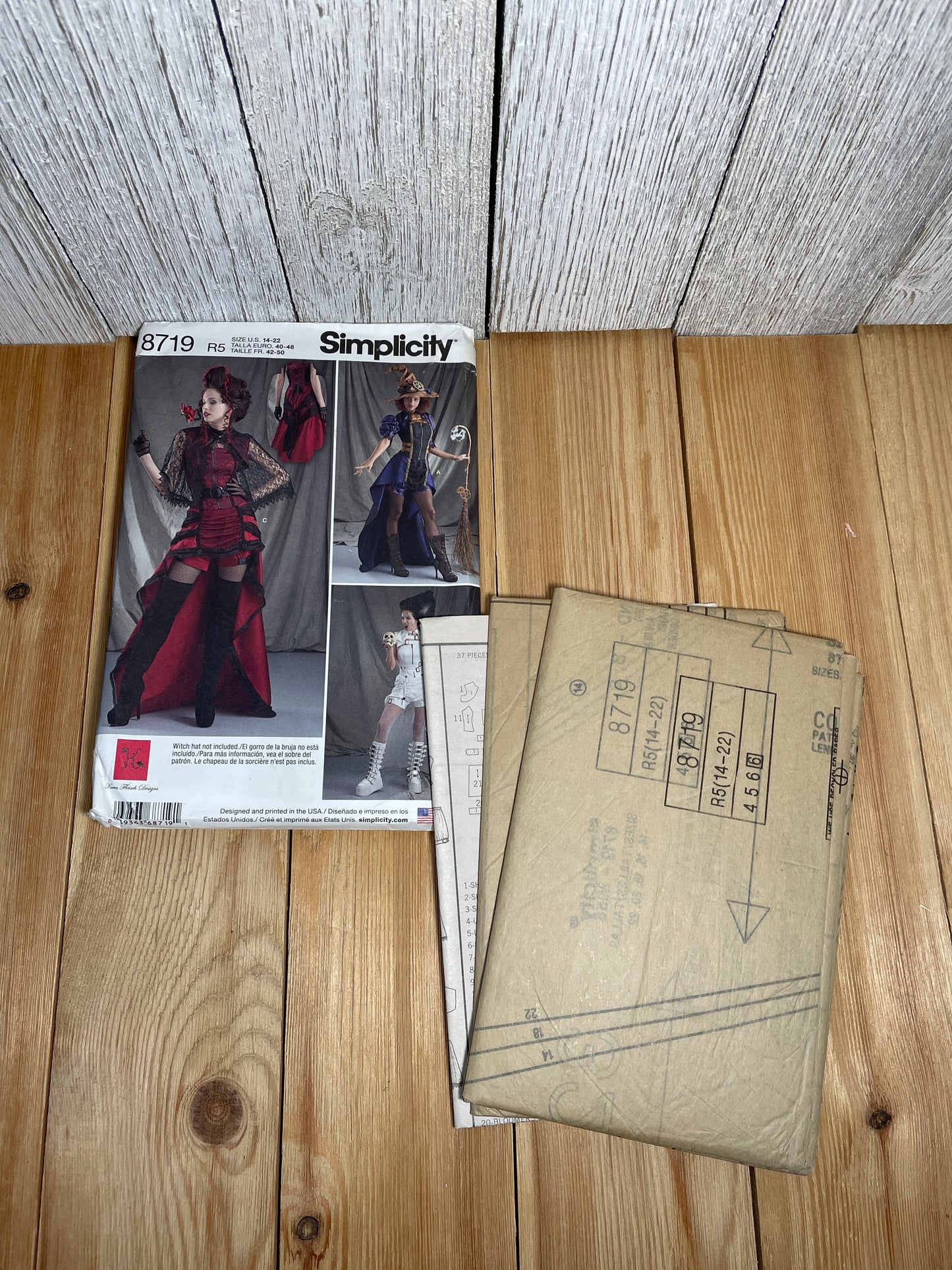 Simplicity 8719 Steam Punk Goth Tiered High-low Skirt Size 14-22 Pattern UNCUT FF Halloween Costume