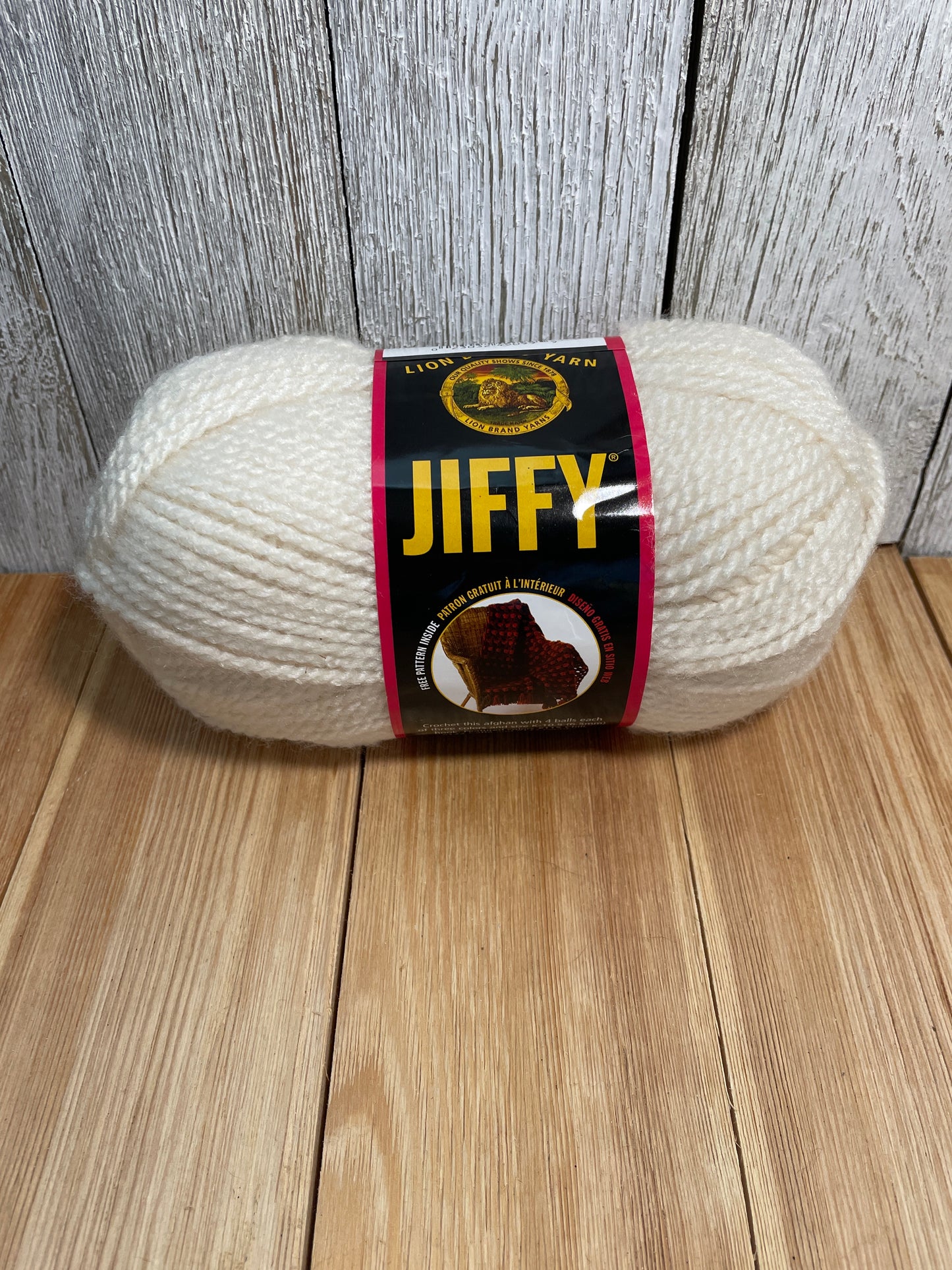 Lion Brand Yarn Jiffy Full Skein Fisherman and Pastel Yellow