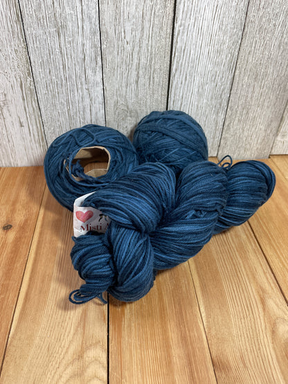 Misti Alpaca Prima Silk Cotton Yarn TPS03 Dark blue Variegation 3 Skein Bundle