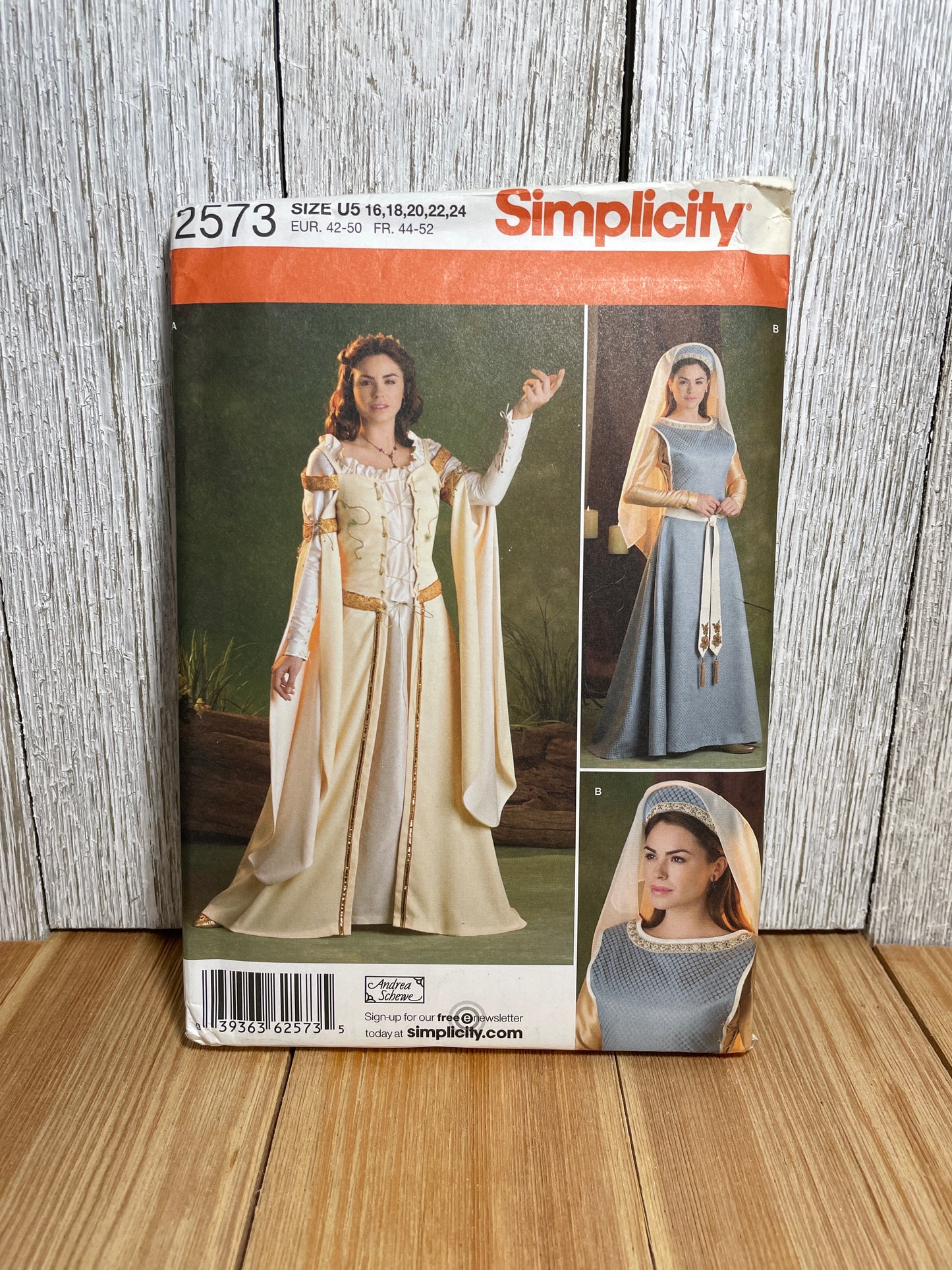 Simplicity 2573 Renaissance Ren Fair Flowing Skirt Hat Size 8-24 Pattern UNCUT FF Halloween Costume