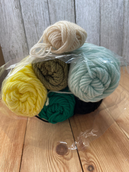 Vintage Acrylic and Wool Yarn Bundle 6 Skeins Bernat, Lion Brand, Caron