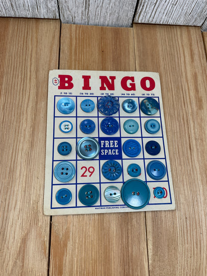 Vintage Button Lot on Bingo Card U PICK Antique Quirky Cute