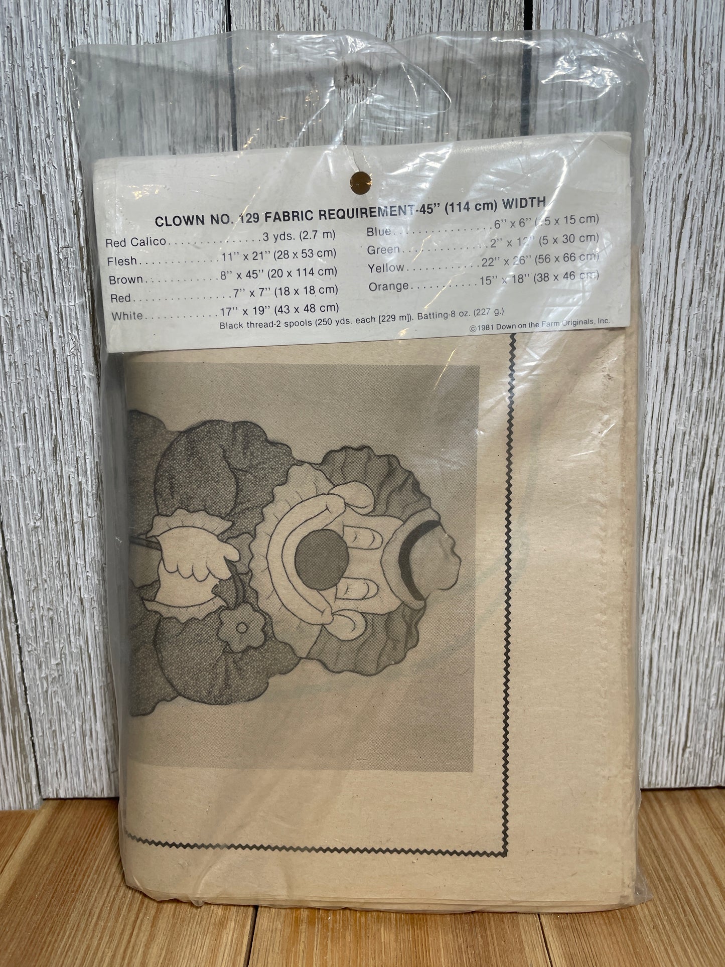 Down on the Farm Critter Coverlette 129 Clown Finished Size 42"x54" Pattern UNCUT FF NOS