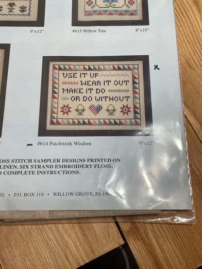Country Stitching 614 Patchwork Wisdom Stamped Cross Stitch Kit NEW
