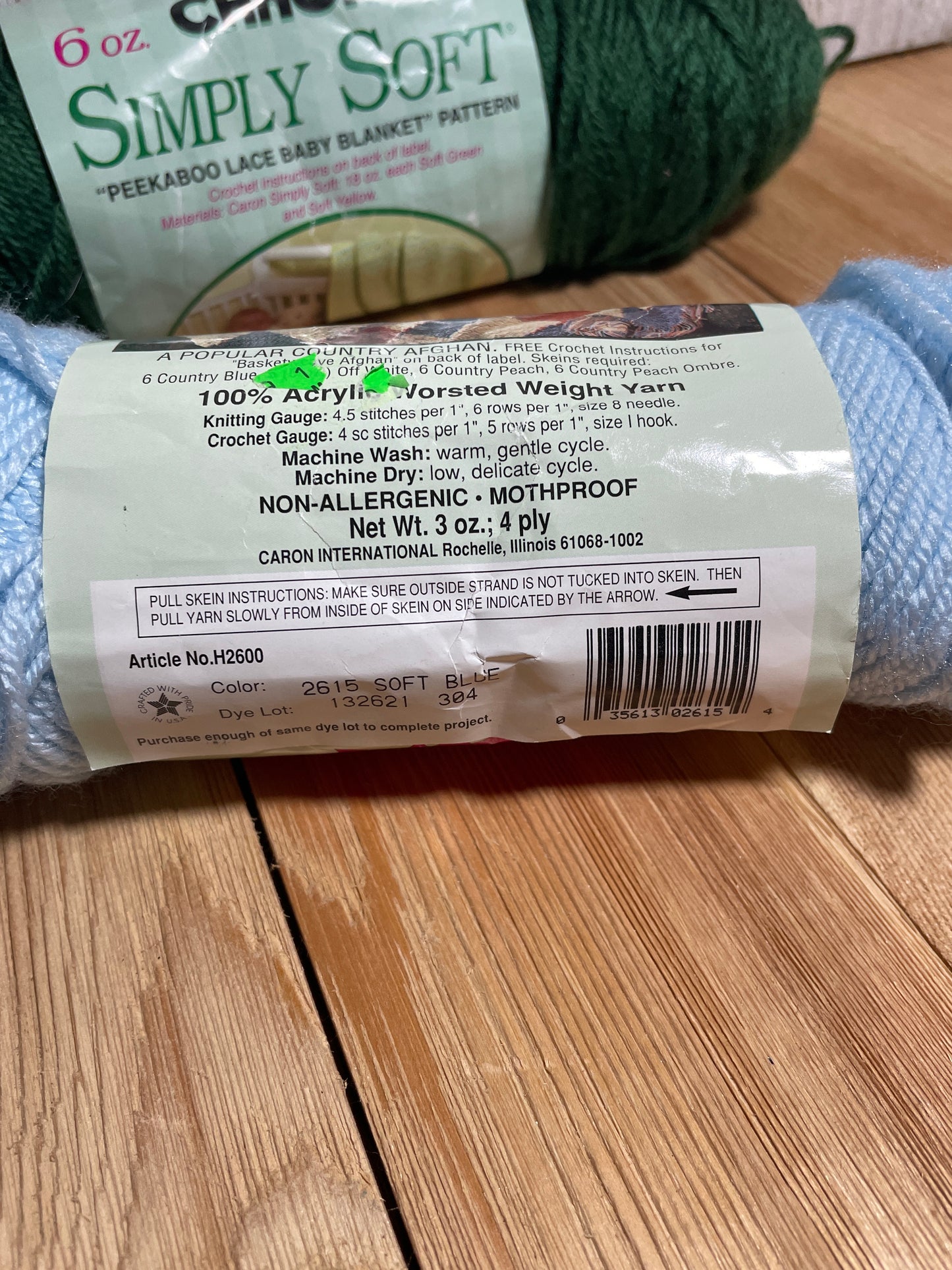 Vintage Acrylic Worsted Weight Yarn Caron Simply Soft Vannas Choice 3 Skein Bundle