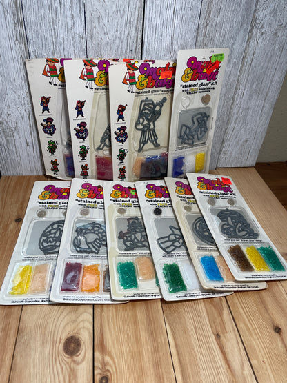 Vtg Makit & Bakit Suncatcher FULL KITS (U Choose Design) Frame and Crystals