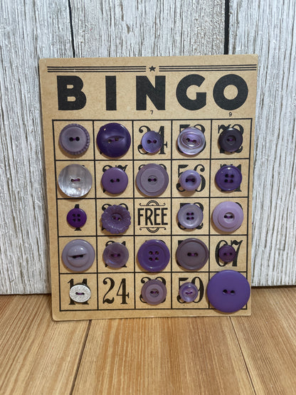 Vintage Button Lot on Bingo Card U PICK Antique Quirky Cute