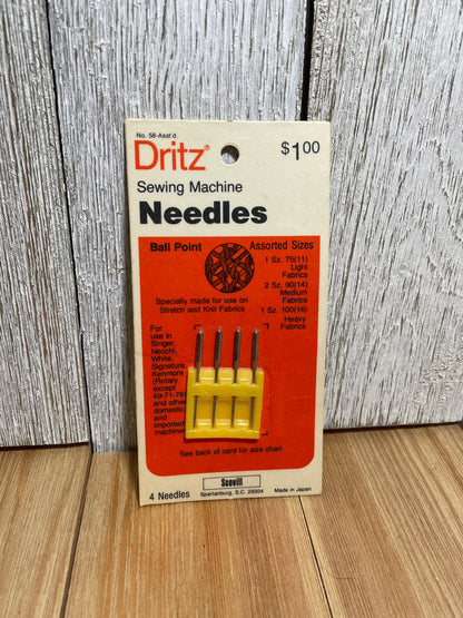 NOS Vintage Sealed Premium BALLPOINT Sewing Machine Needles (U PICK SIZE AND BRAND)