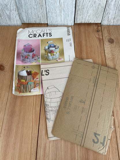 Mccalls Crafts M4858 Bucket Organizers Baby Showers Easter Pattern Uncut FF