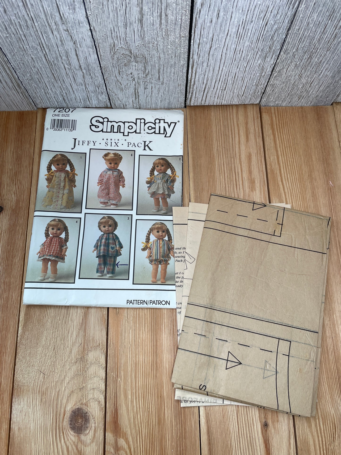 Simplicity 7207 Doll Clothes for 13"-15" Baby Dolls Nightgown, Dress, Play Set, Romper, Jumpsuit Pattern UNCUT FF
