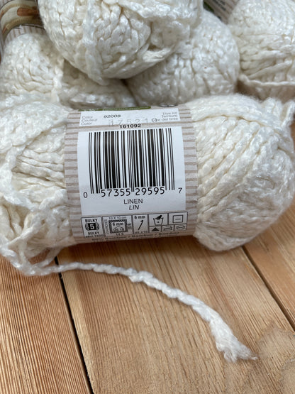 Bernat Bamboo Natural Blends Yarn Linen 6 Skein Bundle