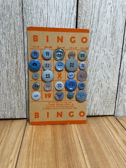 Vintage Button Lot on Bingo Card U PICK Antique Quirky Cute