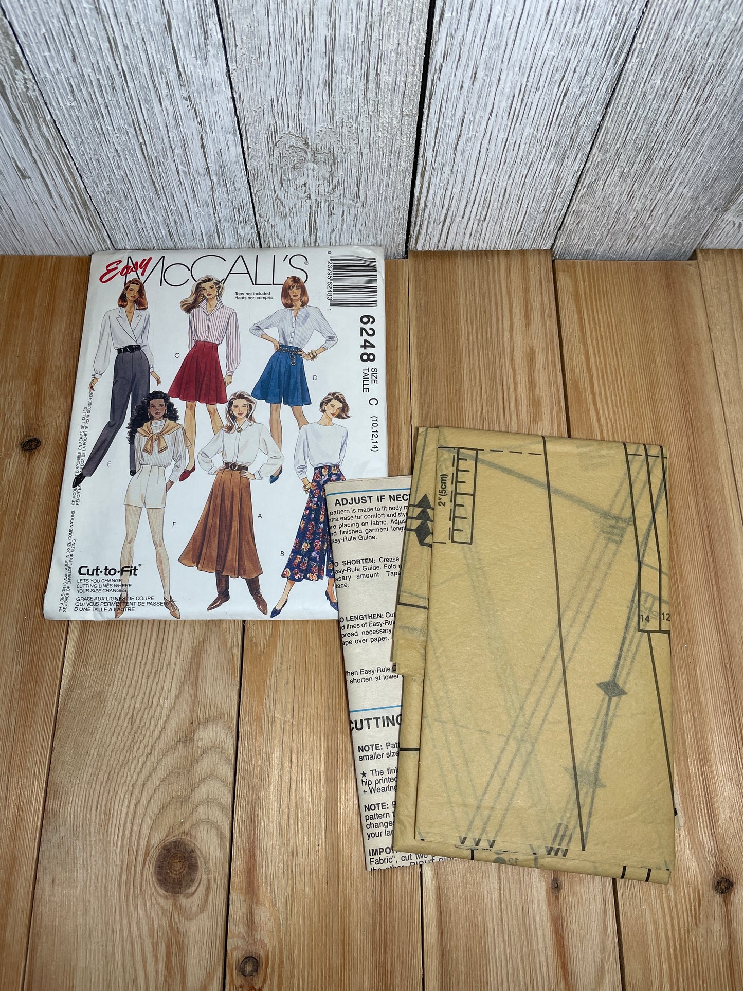 McCall's 6248 Skirt Split-Skirt Pants and Shorts Size 10-14 Pattern Uncut FF