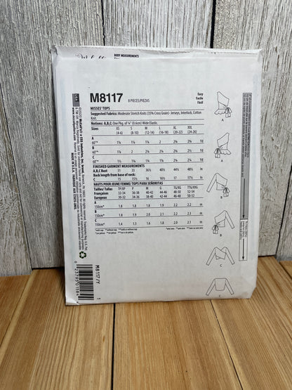 McCall's M8117 Misses Wrap Style Top Size XS-M Uncut FF Sewing Pattern