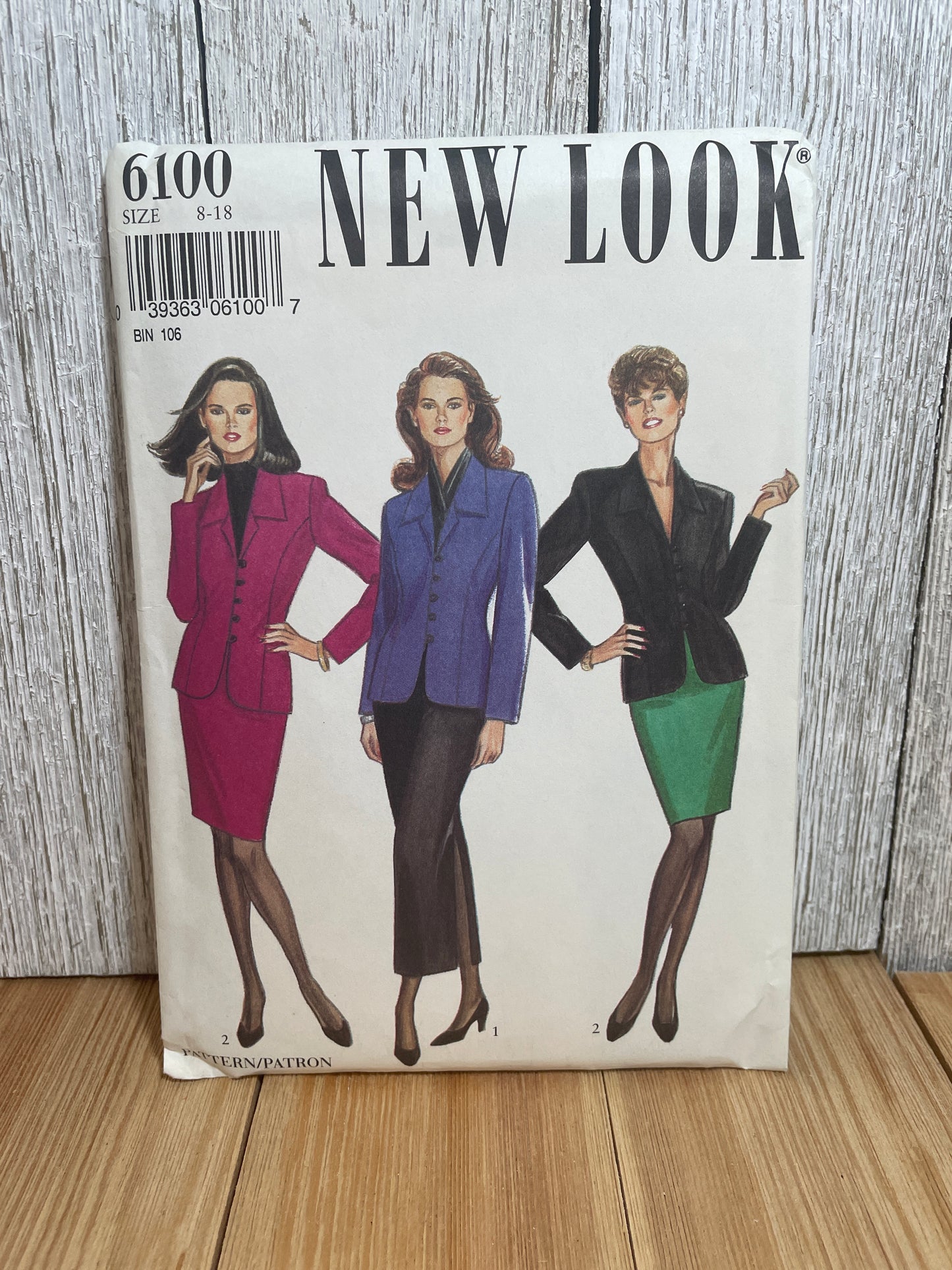 New Look 6100 Woman's Suit Jacket and Pencil Skirt in Two Lengths Pattern Size 8-18 UNCUT FF