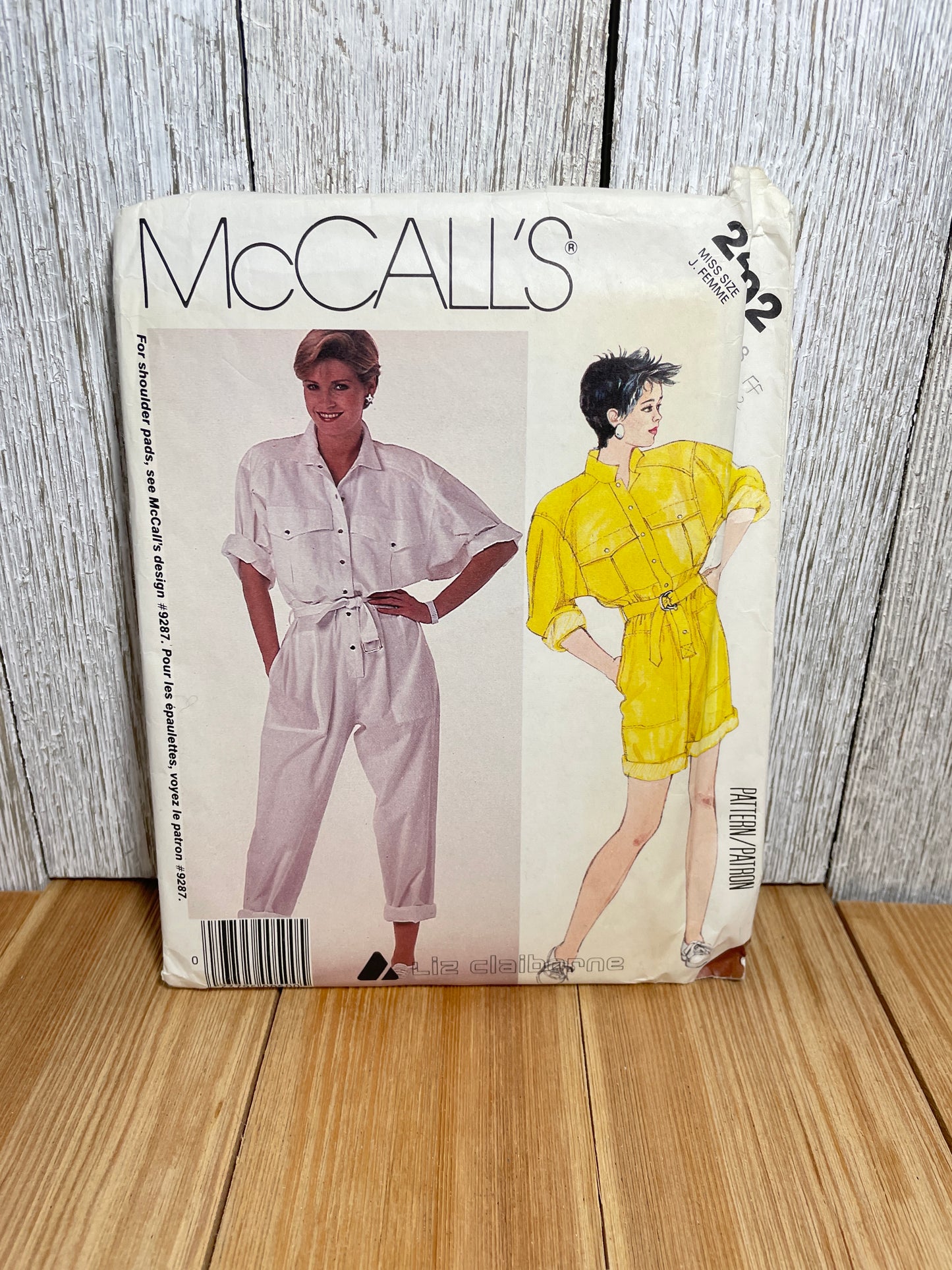 McCall's 2492 Jumpsuit with Pockets and Belt Size 8 Pattern Uncut FF