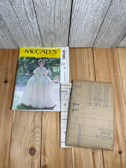 McCall's M7885 Floor Length Princess Dress Victorian Size 6-22 Pattern UNCUT FF Halloween Costume