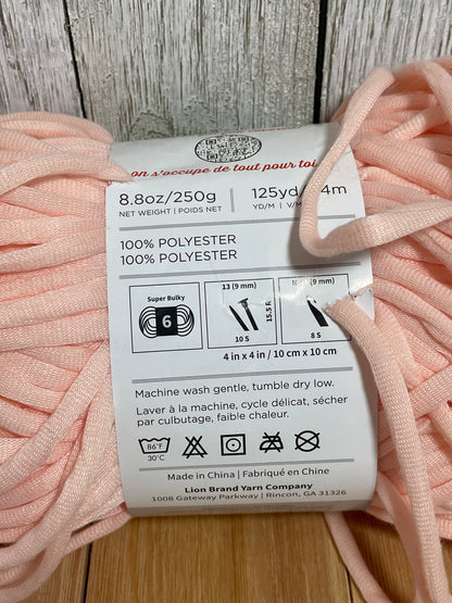 Lion Brand Cover Story Lazy Days Thick and Quick Yarn Light Pink Full Skein