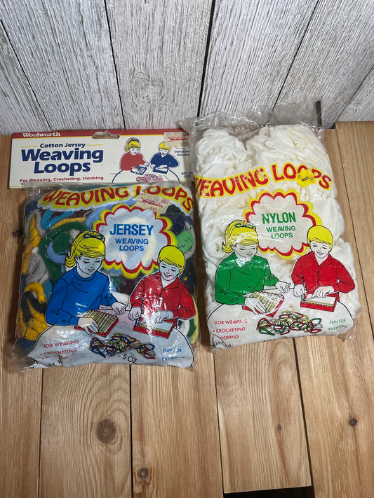 Vintage Woolworth Weaving Loops Cotton Jersy and Nylon Bundle