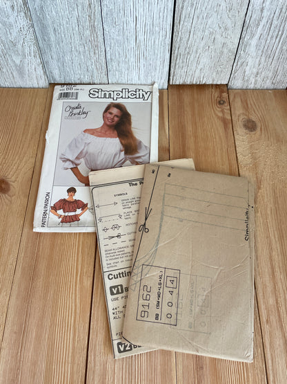 Simplicity 9162 Misses Blouse Size BB SM-XL Christie Brinkley Pattern UNCUT FF