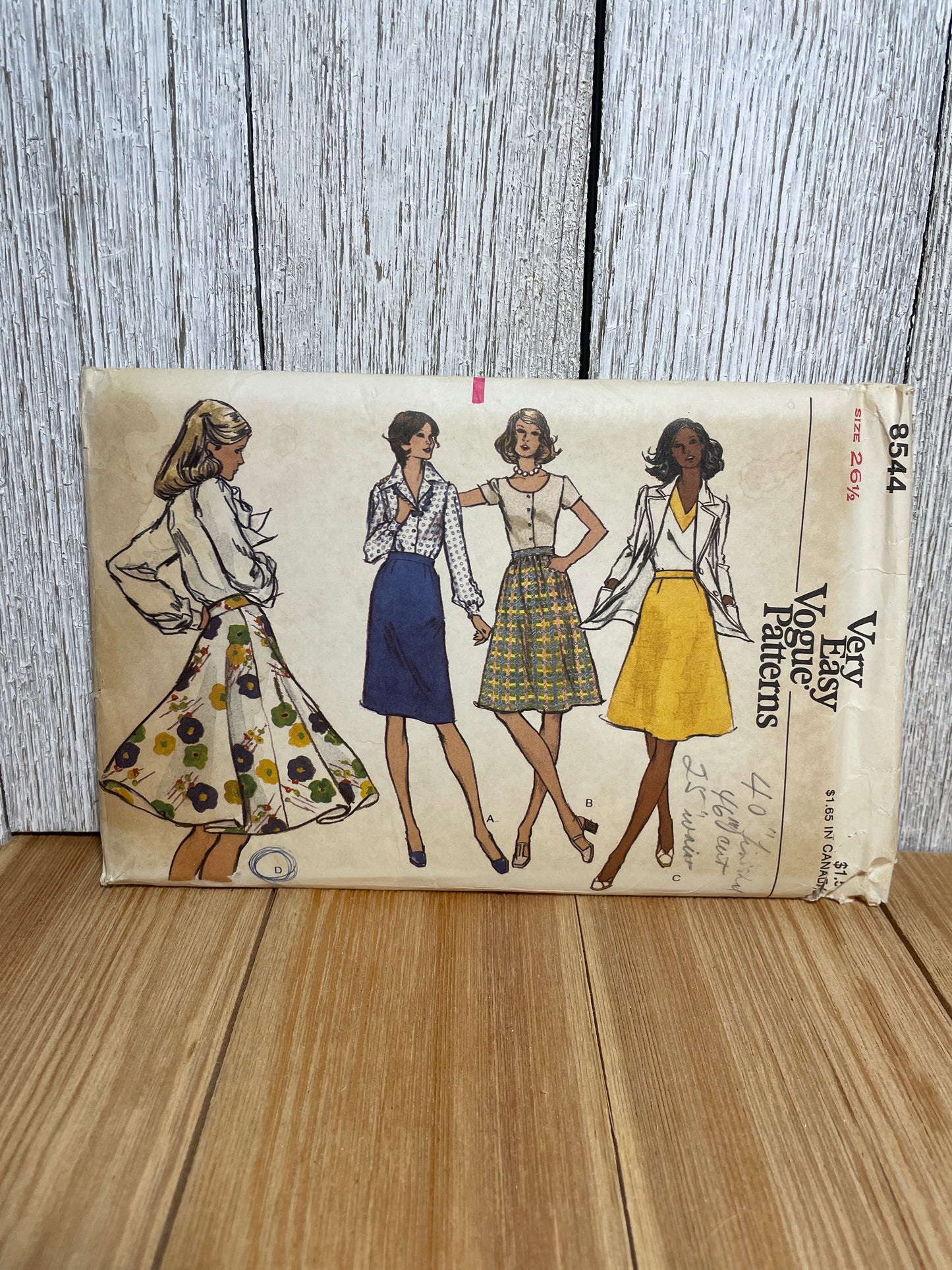 Vogue 8544 Gathered Skirt in Four Styles Flair Skirt Size 26.5" Pattern UNCUT FF