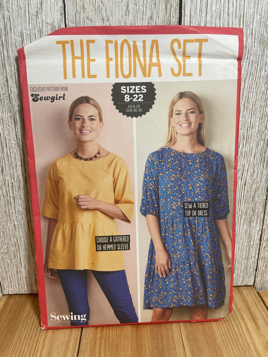 Simply Sewing the Fiona Set Pattern Tiered Top or Dress Gathered Sleeve Size 6-20 UNCUT FF Sealed