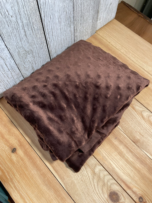 Solid Bubble Dimple Mink Fabric Yard (Pick Your Color) Brown and Red