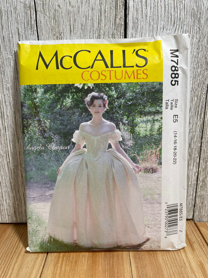 McCall's M7885 Floor Length Princess Dress Victorian Size 6-22 Pattern UNCUT FF Halloween Costume