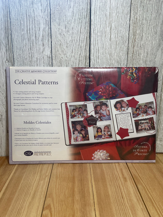 Creative Memories Collection Celestial Patterns Star and Octagon Cutting and Sizing Pattern for Scrapbooking
