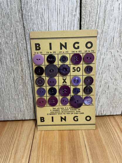Vintage Button Lot on Bingo Card U PICK Antique Quirky Cute
