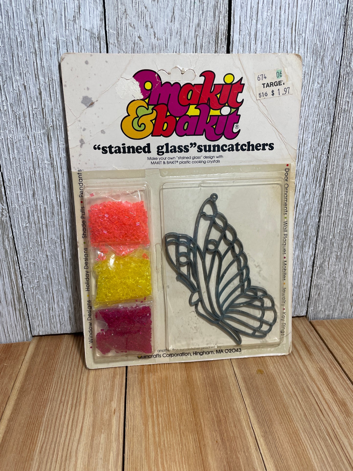 Vtg Makit & Bakit Suncatcher FULL KITS (U Choose Design) Frame and Crystals