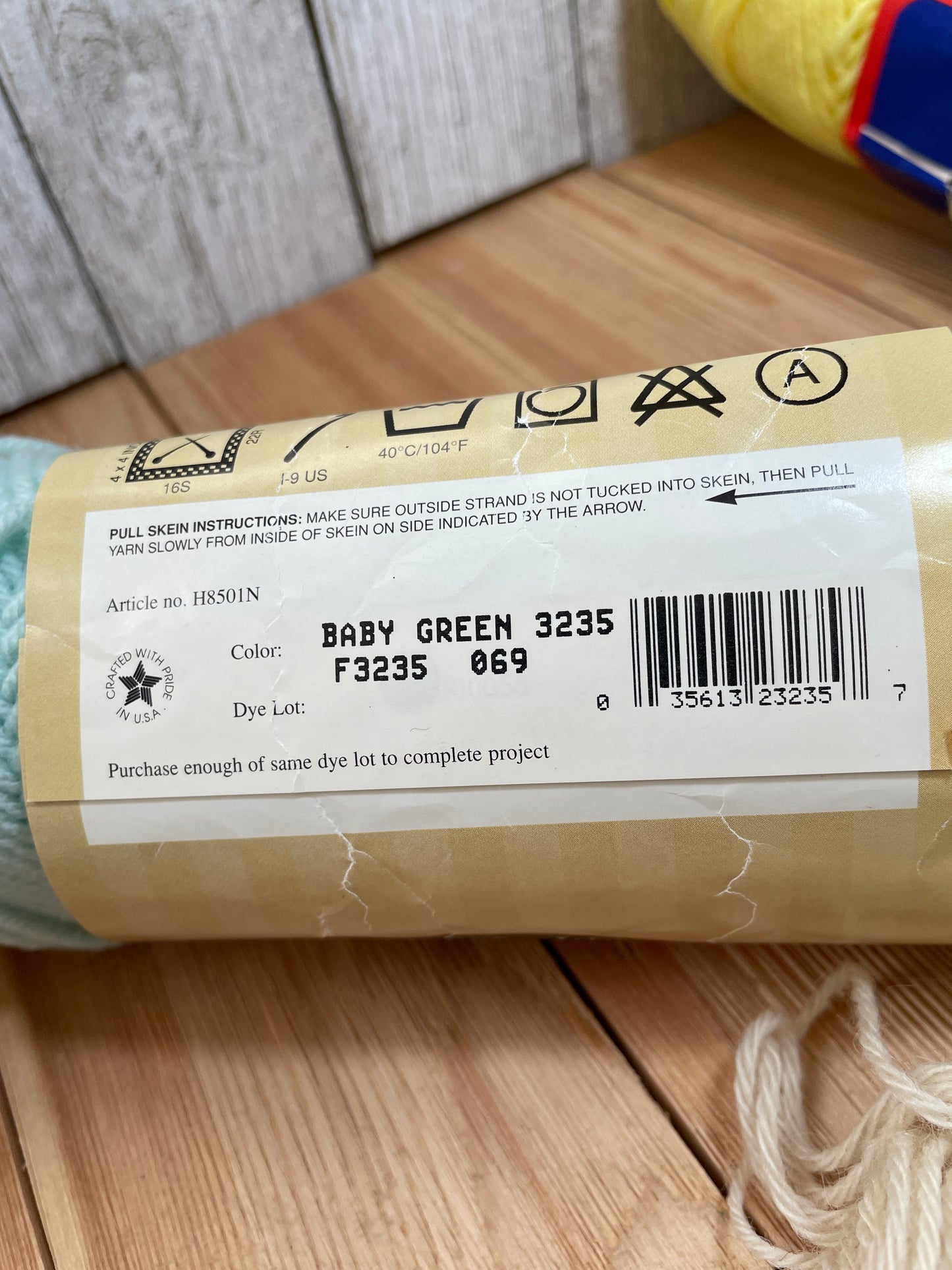 Vintage Acrylic and Wool Yarn Bundle 6 Skeins Bernat, Lion Brand, Caron