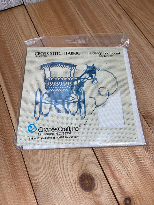 Charles Craft Cross Stitch Adia 22 Count Hardanger White New 12" x 18" 100% cotton