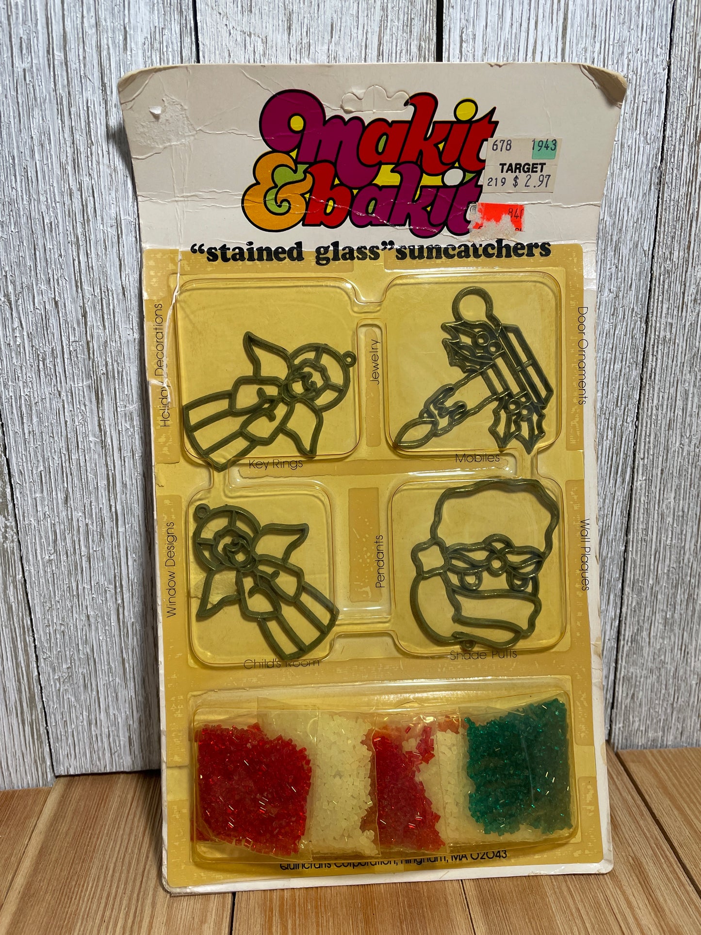 Vtg Makit & Bakit Suncatcher FULL KITS (U Choose Design) Frame and Crystals