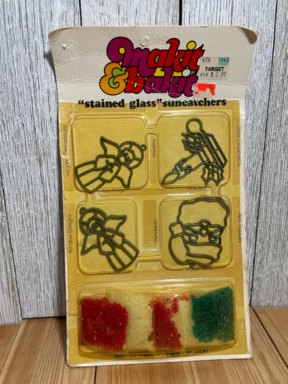 Vtg Makit & Bakit Suncatcher FULL KITS (U Choose Design) Frame and Crystals