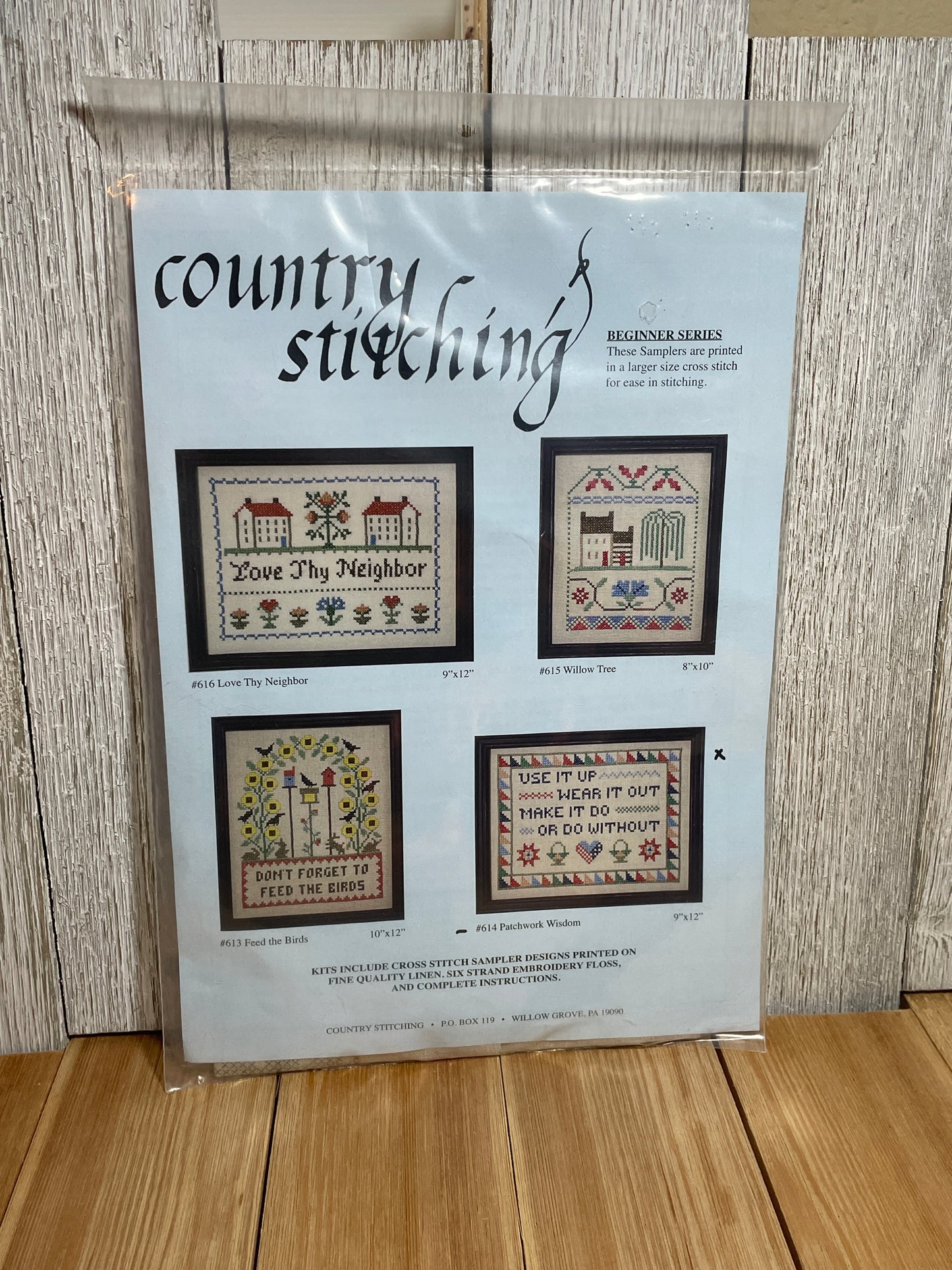 Country Stitching 614 Patchwork Wisdom Stamped Cross Stitch Kit NEW