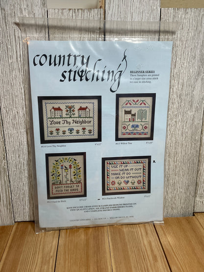 Country Stitching 614 Patchwork Wisdom Stamped Cross Stitch Kit NEW