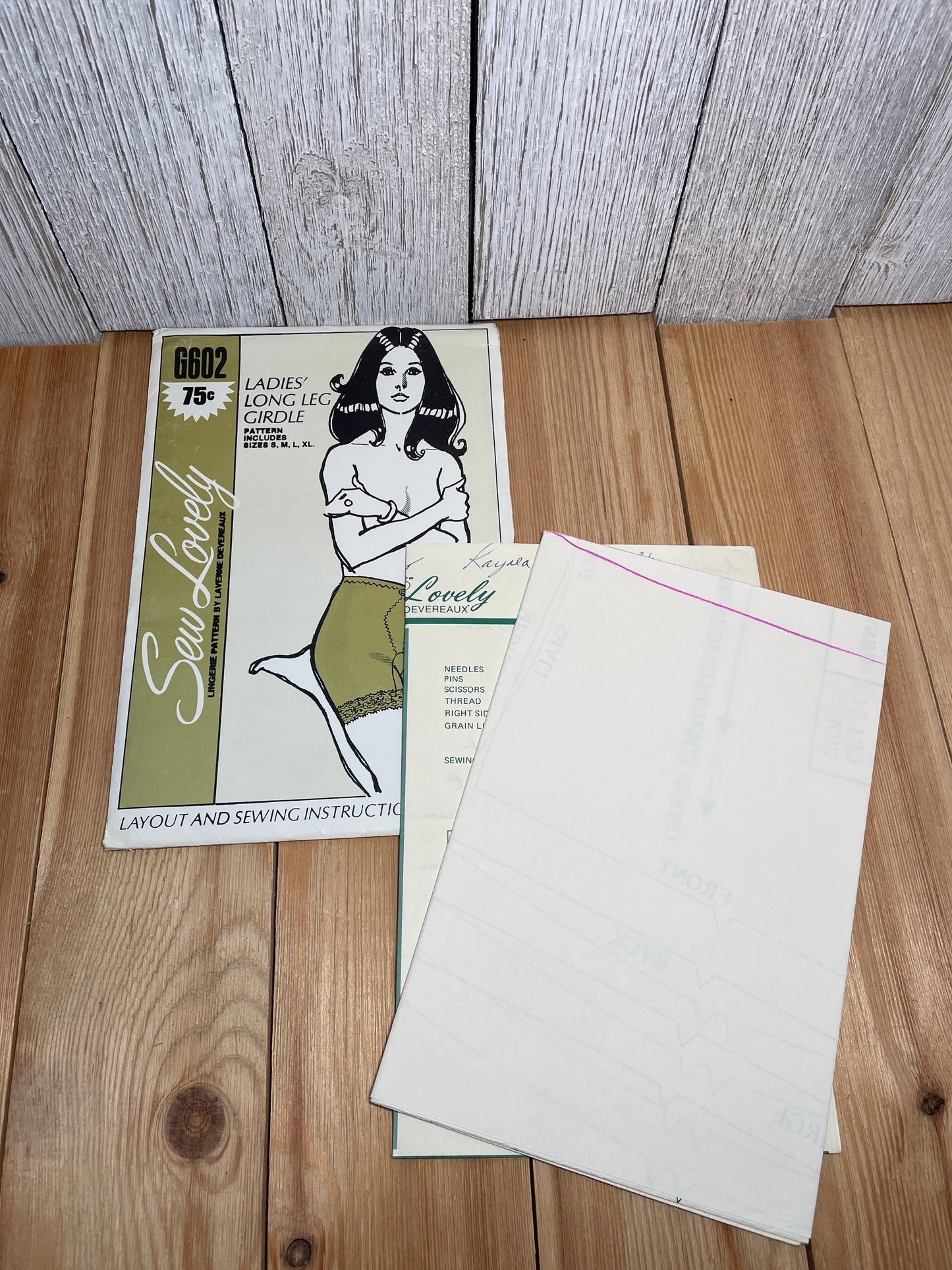 Sew Lovely Ladies Long Leg Girdle G602 Pattern Size S-XL Vintage 1970 UNCUT FF
