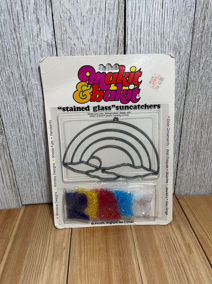 Vtg Makit & Bakit Suncatcher FULL KITS (U Choose Design) Frame and Crystals