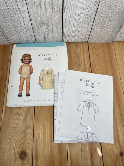 Oliver + S Girls Child Dress and Shorts Physical Pattern (U PIC Pattern) UNCUT FACTORY FOLDED Oliver and S