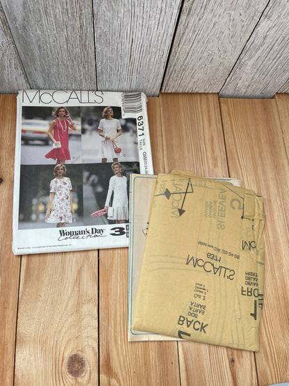 Rare Plus Size 22-26 McCall's 6371 Misses Tennis Skirt Dress Uncut FF Sewing Pattern